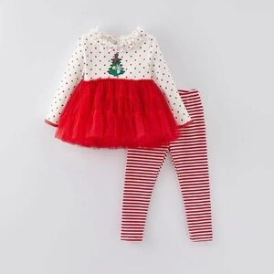Festive Red and White Kids Christmas Set